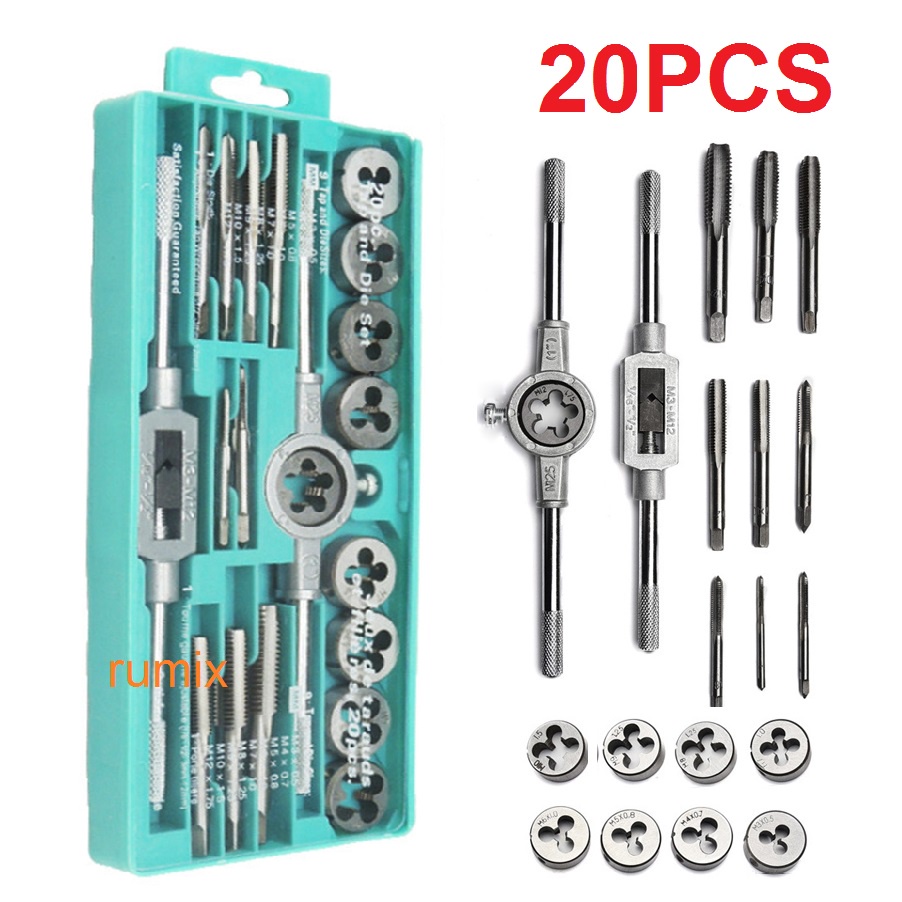 Tap Die Set Alat Snai dan Tap Ulir Dart Mur Baut Alat Senai 12pcs 20pcs 40pcs Senei Die Senei Kualitas