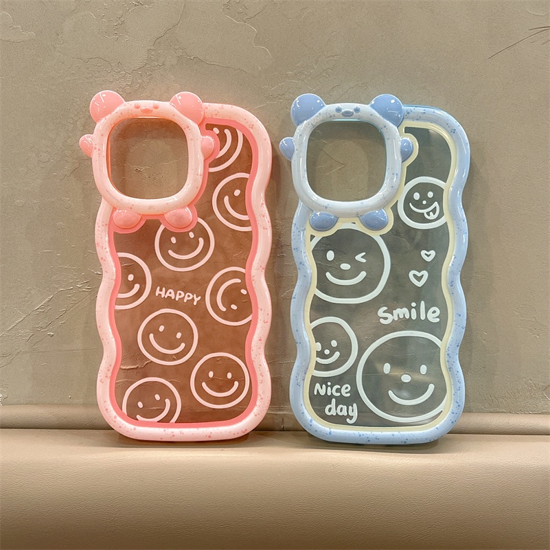 Casing Soft Case iPhone 13 12 11 Pro Max X Xr Xs Max Motif Smiley Face