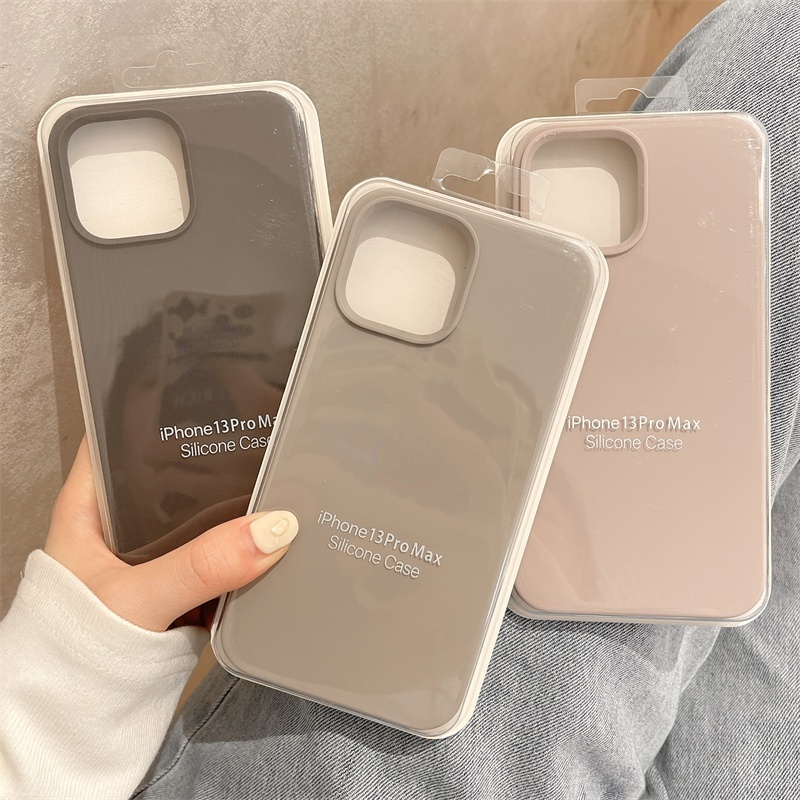 Casing Silikon iPhone 14 Pro Max 13 Pro Max 7 8 6S Plus 11 12 Pro XR X XS Max Motif LOGO Mewah