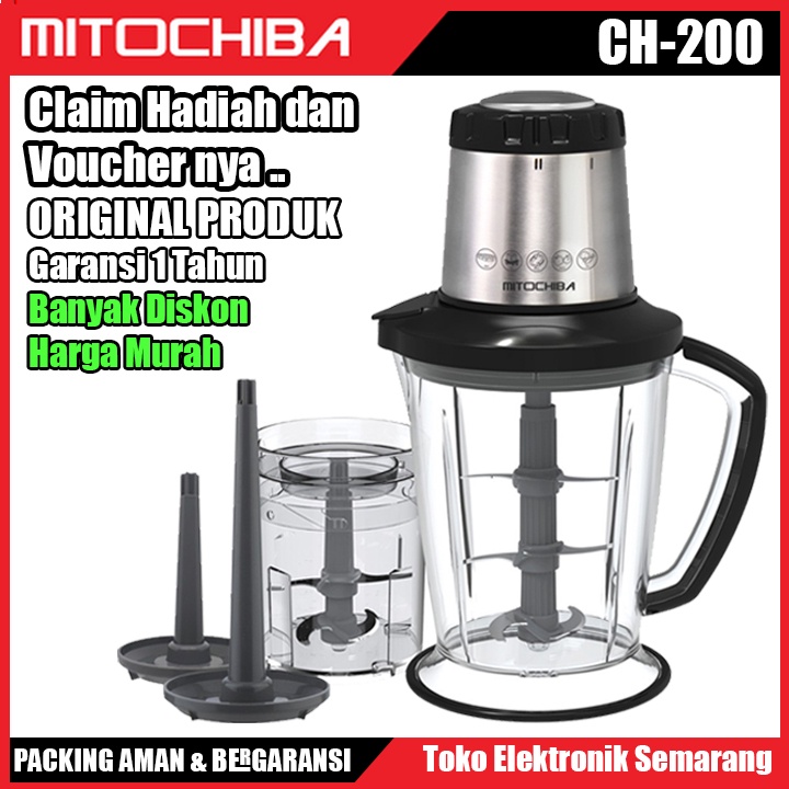 CHOPPER FOOD MITO MITOCHIBA CH 200 CH200 / CH 100 CH100 BLENDER DAGING BUMBU BUAH MURAH ORIGINAL GARANSI