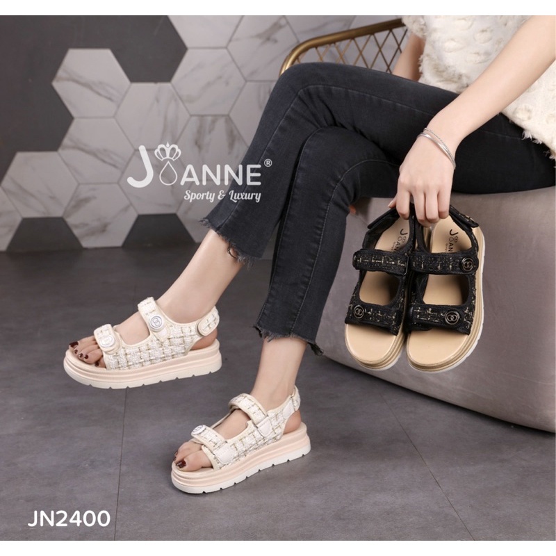 JOANNE Wedges Sandal Gunung Sepatu Wanita #JN2400