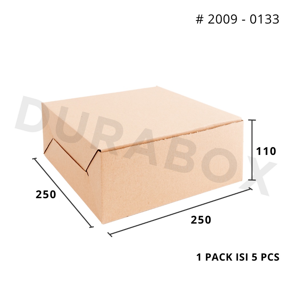 

25 x 25 x 11 cm MAILER | KARDUS / KARTON BOX CORRUGATED - KEMASAN / PACKAGING / PACKING MAKANAN | #2009-0133