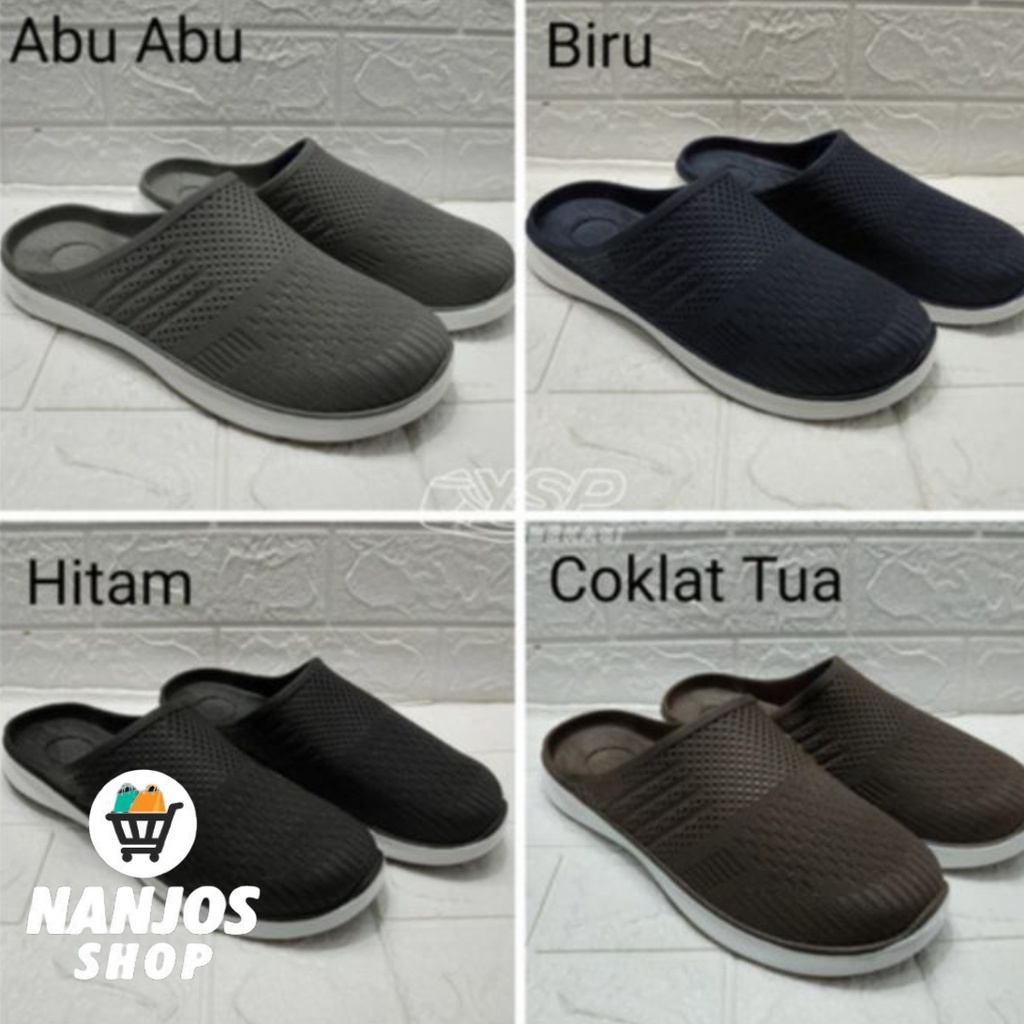 Sendal Sandal Sepatu Selop Semi Sepatu Santai Karet Anti Air Unisex Pria Wanita Yumeida GT 9117