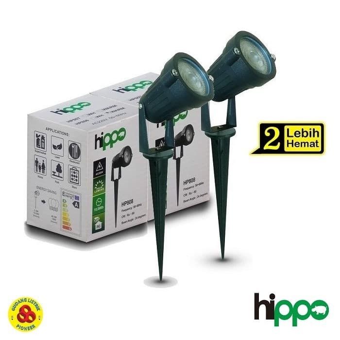 Hippo Garden LED 5W Putih Tancap 220V LED Sorot 5 Watt Spike CDL