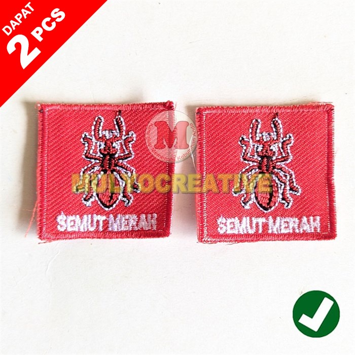 Bet Bordir Tanda Regu Pramuka Semut Merah Bordir Pramuka