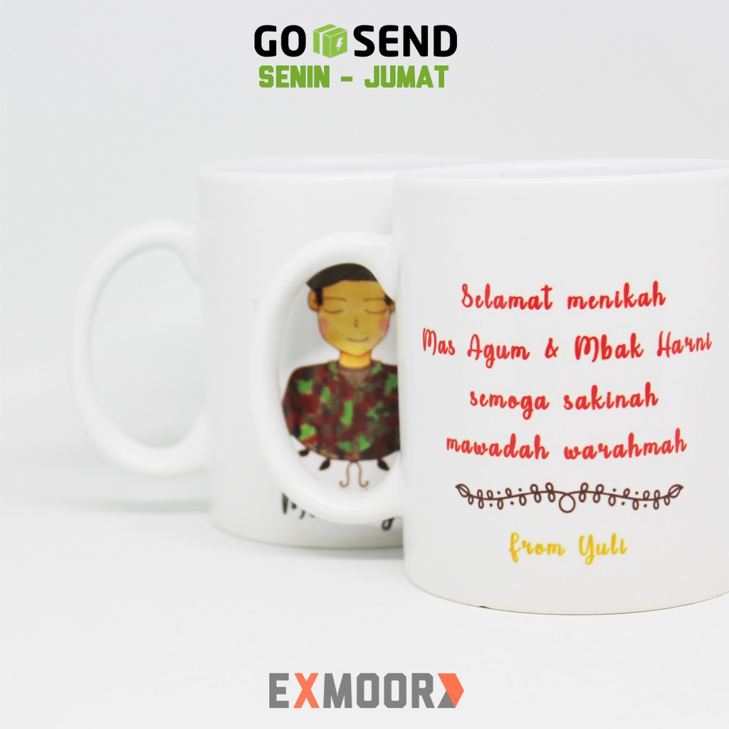 Mug Couple Tentara dan Perawat Hijab untuk Kado Pernikahan