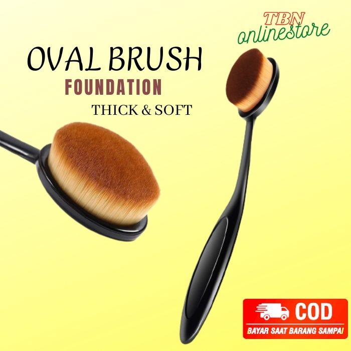 Brush Make Up Oval Foundation Face Brush dengan Bulu yang Super Lembut