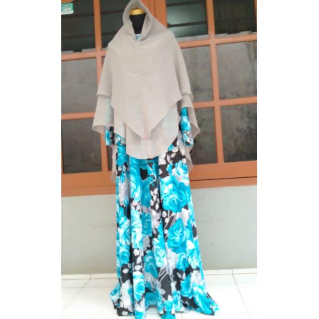 Gamis misbee jumbo XXL set khimar ceruty