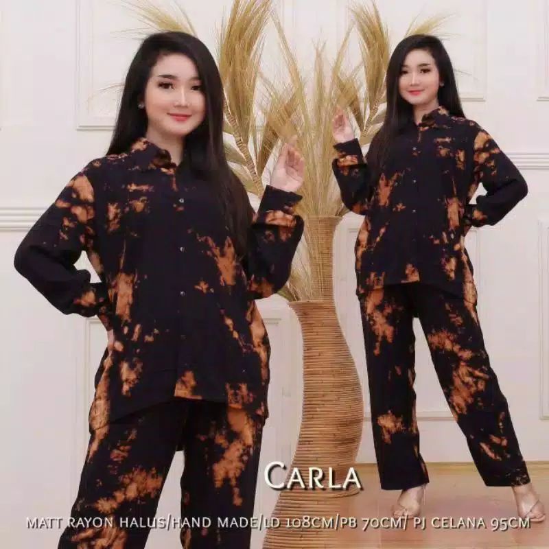 Setelan TIE DYE  TERLARIS - Bahan Rayon Adem Tebel- tidak nerawang saat dipakai- Motif Kekinian