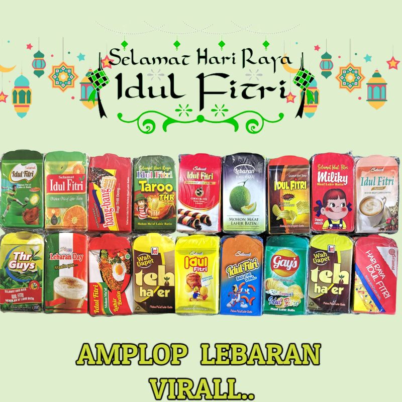 AMPLOP LEBARAN AMPLOP THR SNACK UNIK ISI 40 LEMBAR