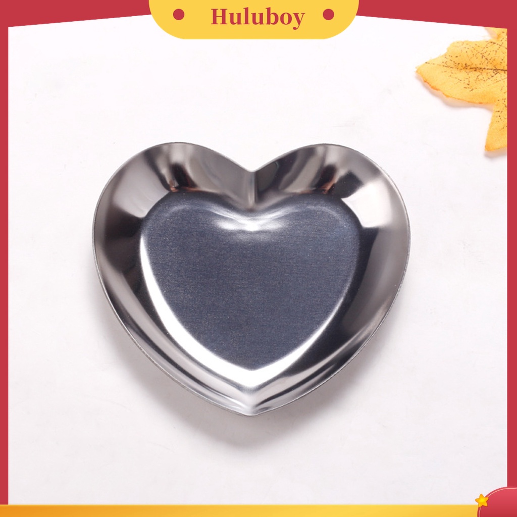 Huluboy Huluboy♡ Palet Display Bentuk Hati Bahan Stainless Steel Untuk Nail Art