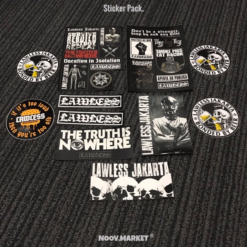 Sticker Pack Lawless Jakarta Shopee Indonesia