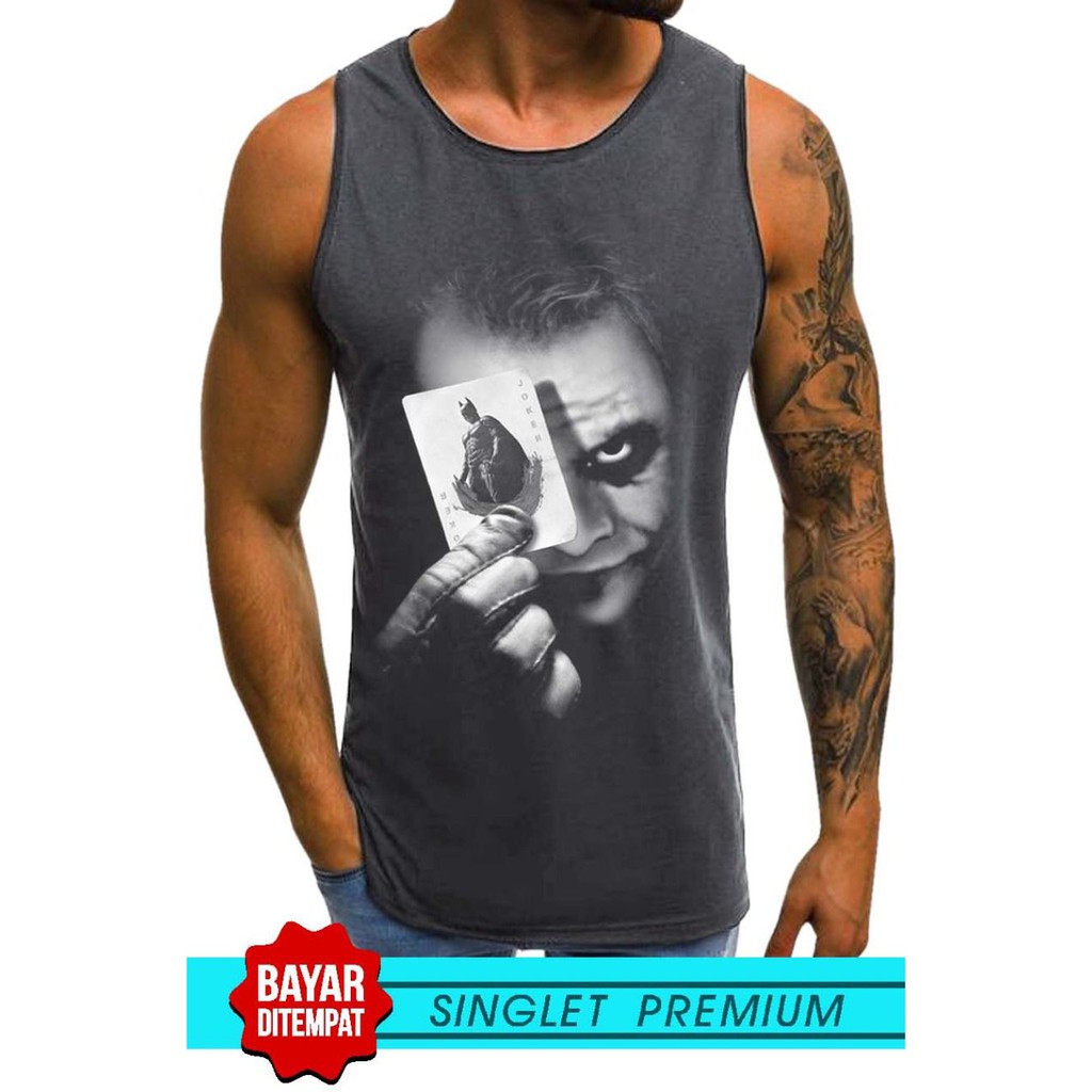 SINGLET LEKBONG PRIA (KARTU JOKER) / SINGLET LEKBONG GYM /LEKBONG / SINGLET/KAOS DALAM PRIA/KUTANG