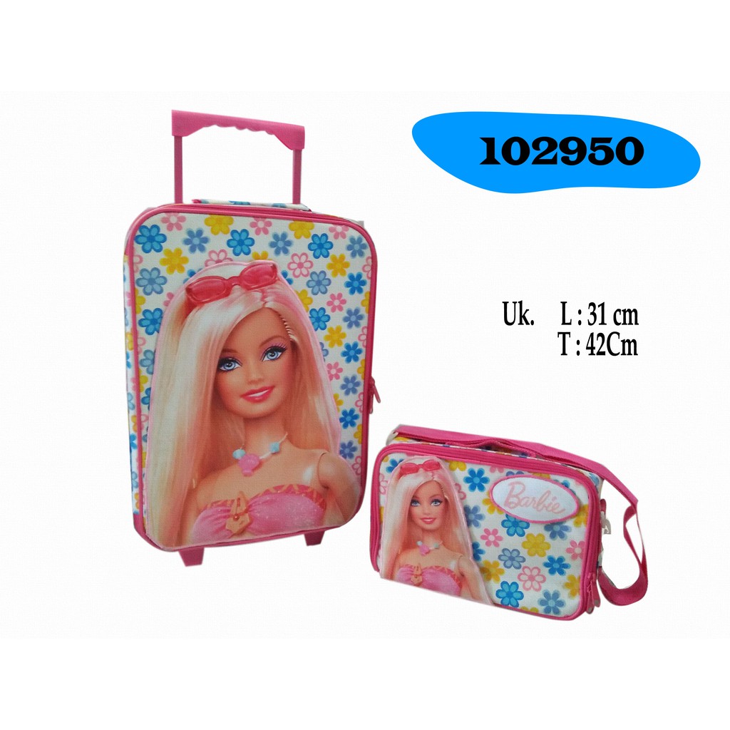 Tas Koper anak Karakter Barbie Import - 1 set Tas koper anak LOL suprice
