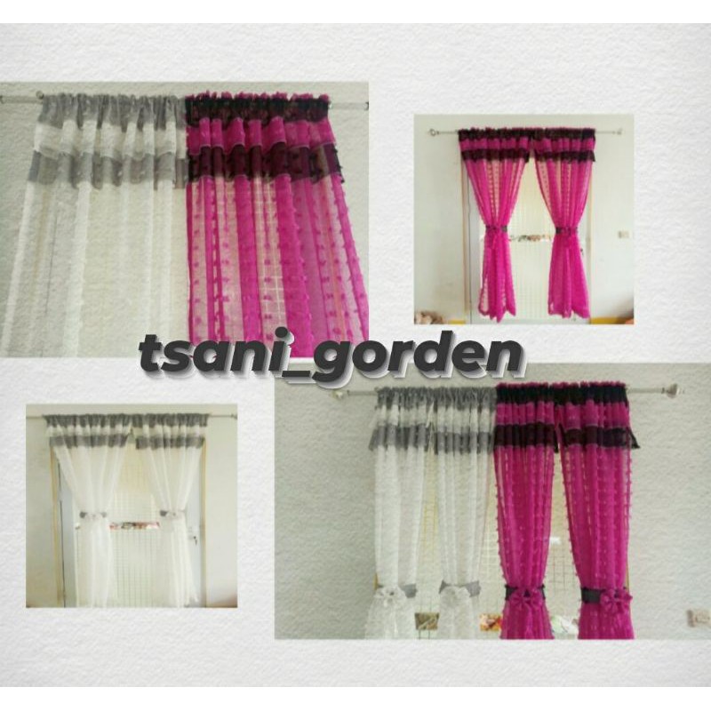 GORDEN MURAH MINIMALIS GORDEN PINTU JENDELA VITRACE RUBBY MODEL SERUT PONI KOMBINASI CURTAIN TILE