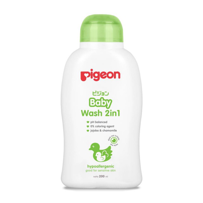 Pigeon Baby Wash 2 in 1 jojoba &amp; Chamomile Shampo &amp; Sabun Bayi - 200ml