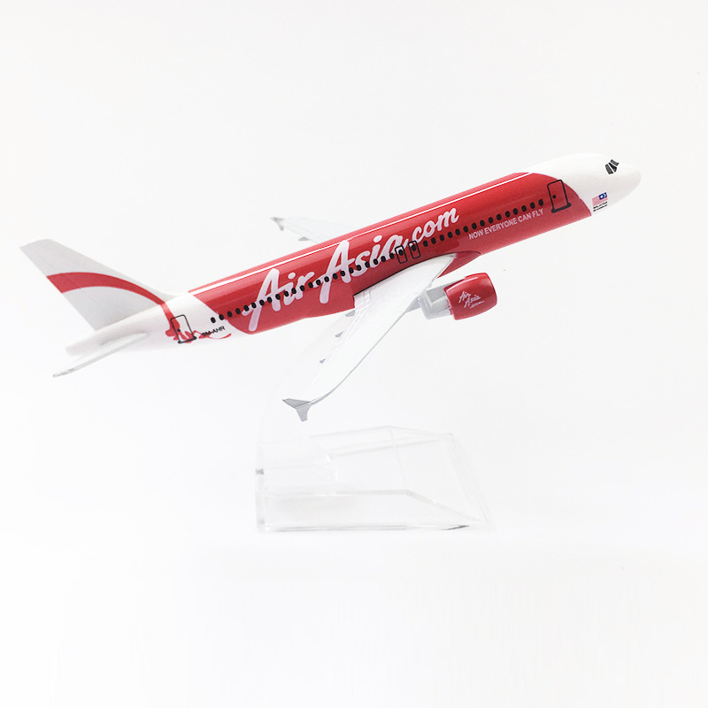 Model Pesawat Terbang Airbus 320 Airline 2007 Asia A320 Bahan Alloy Die-cast 16CM Warna Putih 1 / 400