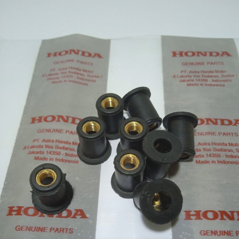 Nut Cowl Set M5 x 0.8 Mur Karet Dudukan Baut Visor CB CBR 150 R CBR 250 R LED TIGER
