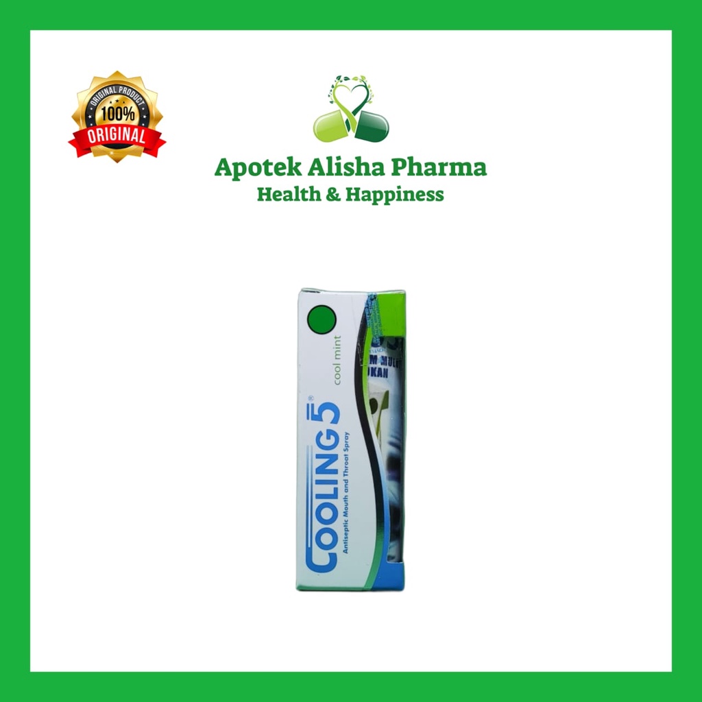 COOLING 5 Mouth&amp;Throat Spray 15ml-Cooling 5 Semprot/Cooling 5 Plus Semprot Obat Sariawan/Sakit Tenggorokan/Sakit Gigi/Gusi Bengkak/Radang Gusi/Cooling/Coling Five