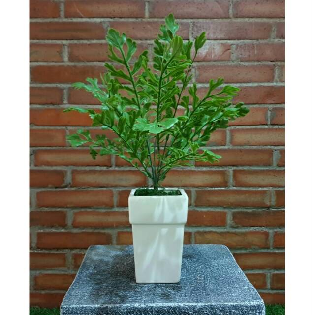 Pohon Palsu Pakis Hijau Vas Tanaman Artificial Daun Pohon Palsu Pakis Hijau Vas Tanaman Artificial Daun