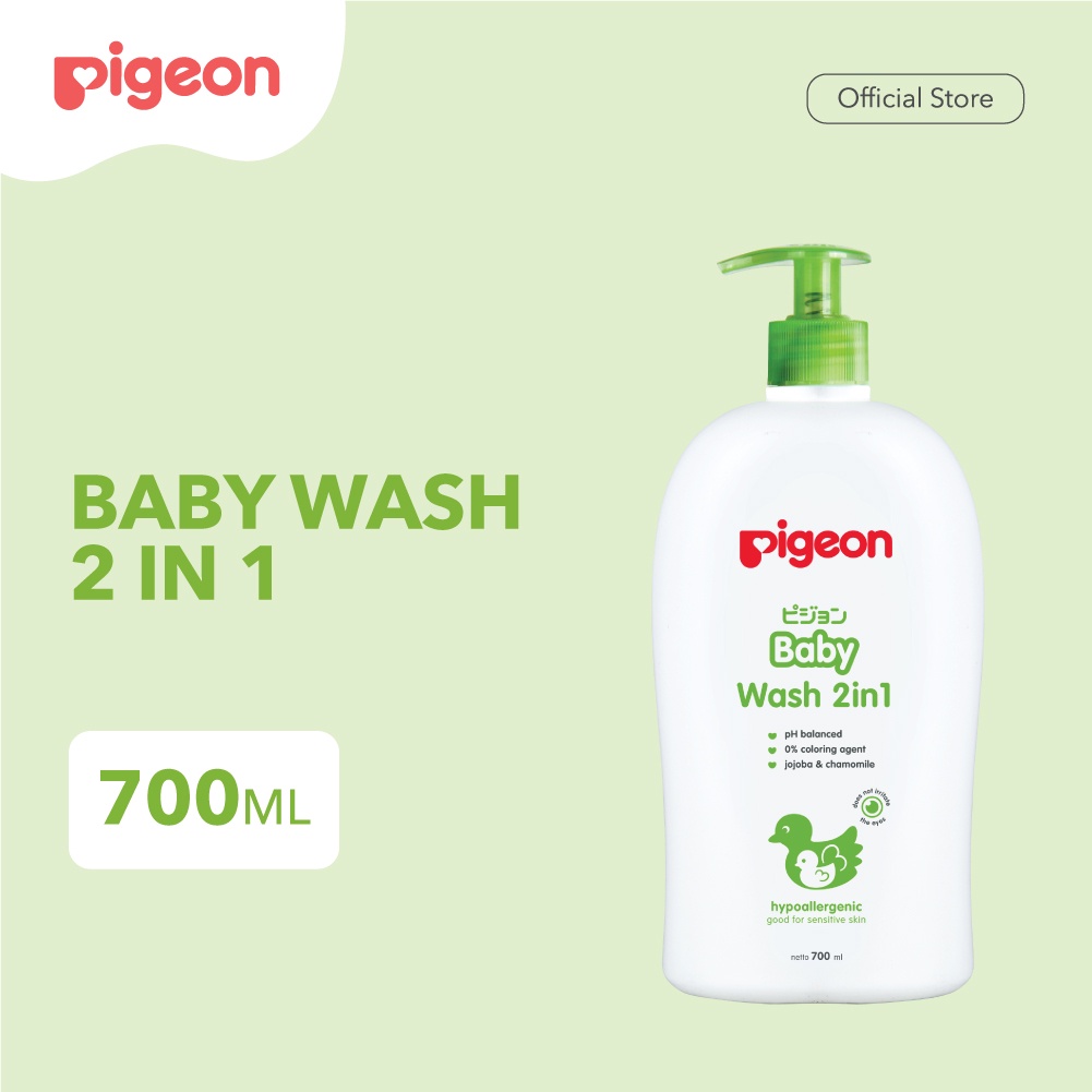 ★ BB ★ PIGEON Baby Wash 2 in 1 Chamomile | Shampoo &amp; Sabun Cair Bayi - 350ml Refill - 600ml Refill - 700ml