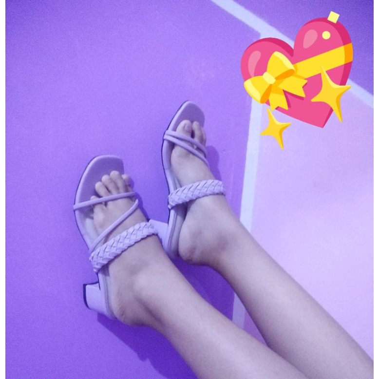 sandal hak tahu Heels Hak Tahu Chunky Wanita