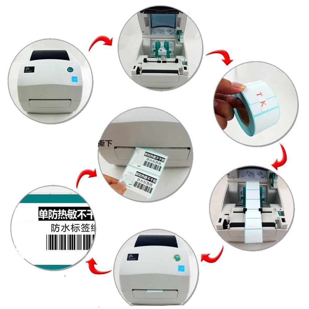 CHOOKYY 1000pcs /Roll Kartu Stiker Thermal Label Paket Perlengkapan Cetak Harga Supermarket