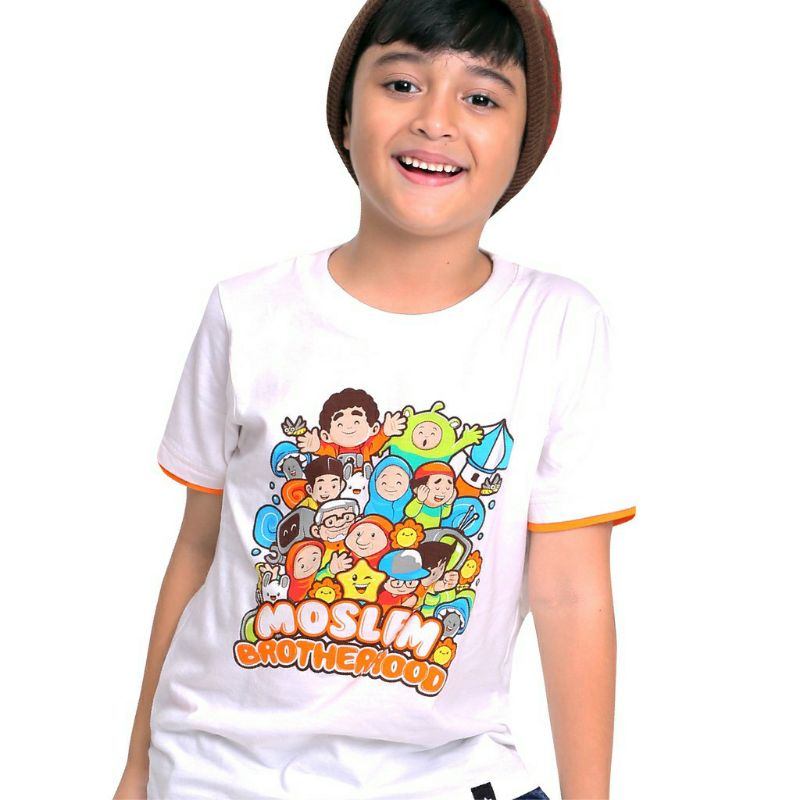 SALE!!! Kaos Anak Muslim Afrakids AF206 &quot;Moslem Brotherhood&quot; Lengan Pendek