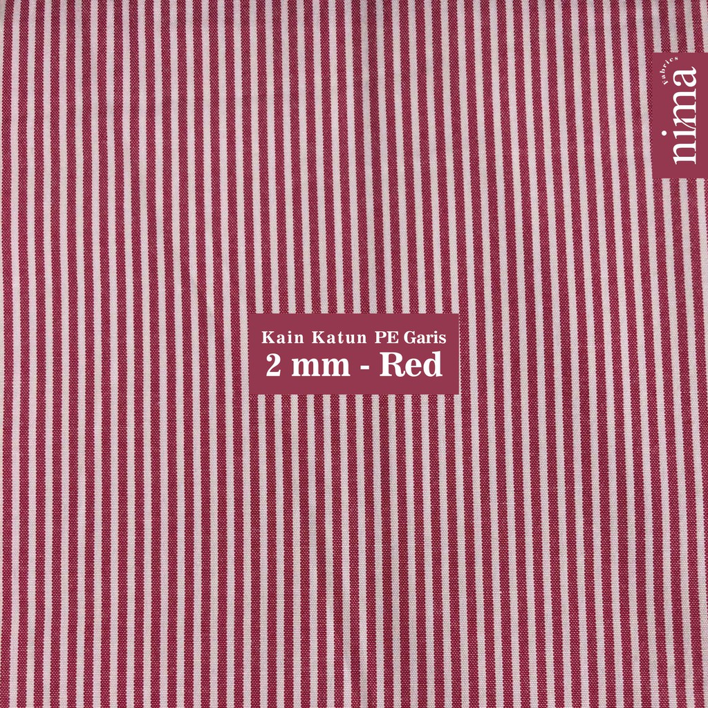 1 meter kain Katun PE garis (Polycotton salur) lebar 150cm