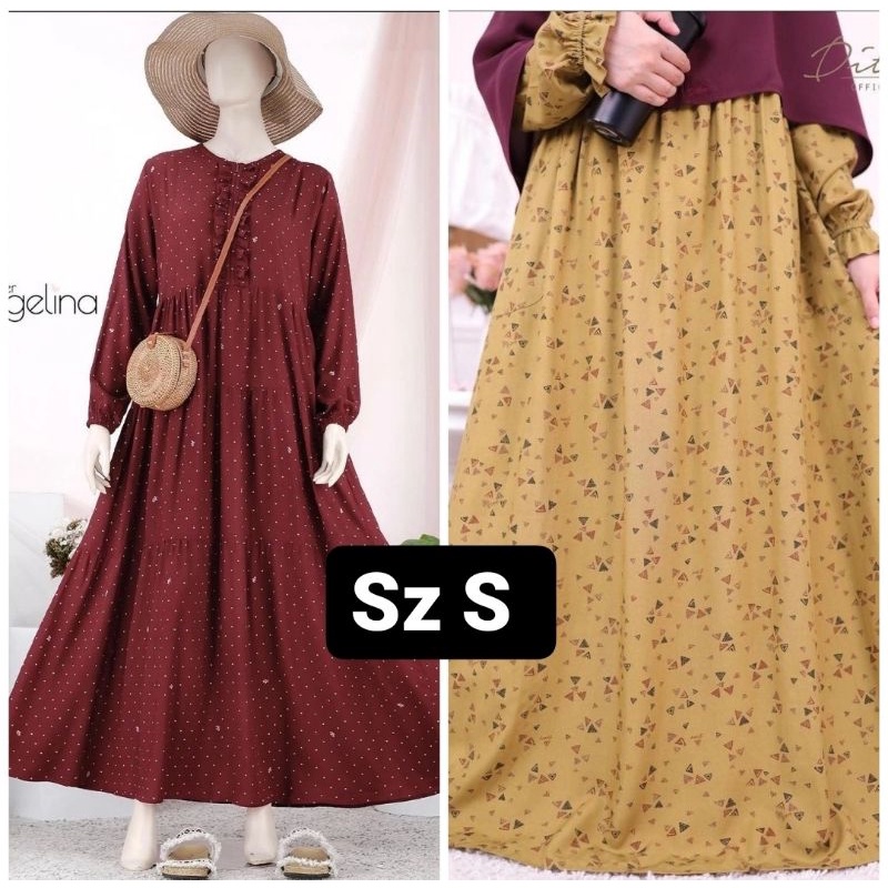 polkadot maroon atelier angelina aa mavis greenish ditsy official