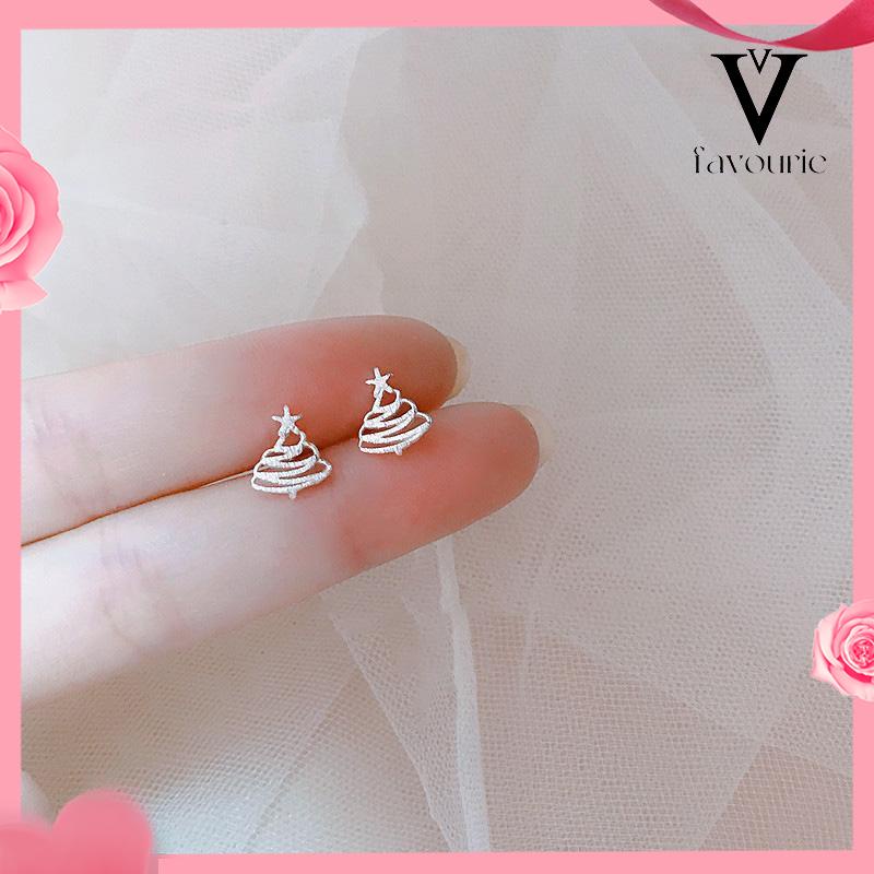 [COD]S925 Silver Stud Earrings untuk Siswa Perempuan Anting Desain Kecil Serbaguna Sederhana-FA