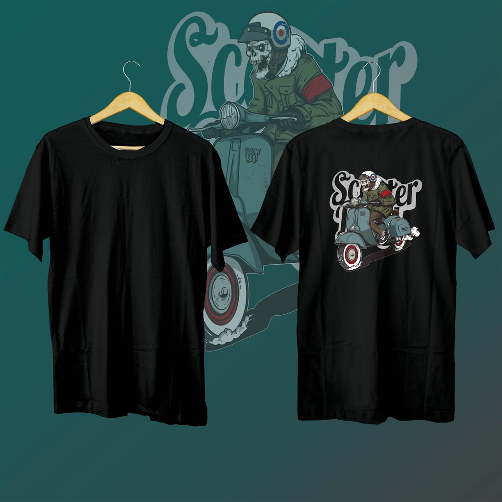 KAOS DISTRO PRINT DIGITAL SCOOTER (gambar belakang)