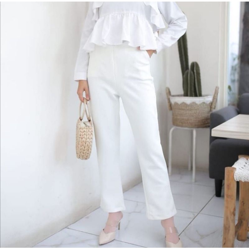 Celana Kulot Wanita Scuba Premium || OOTD Celana Bahan