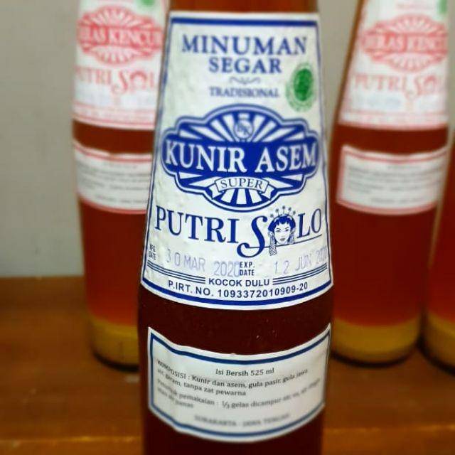 

Sirup Kunir Asem Cap Putri Solo