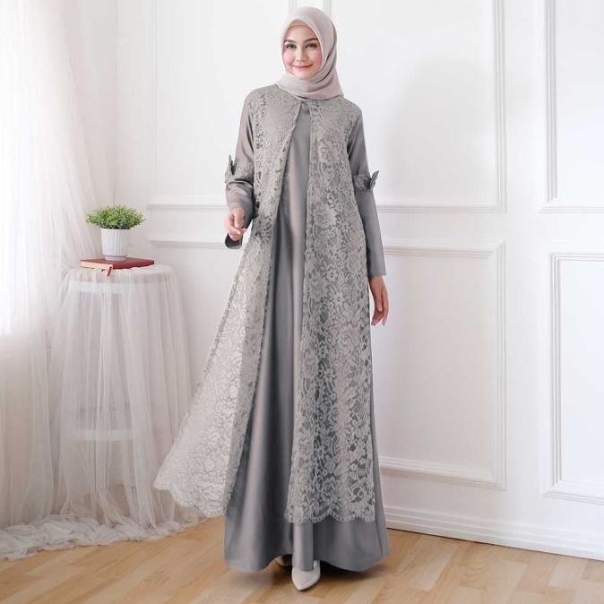 GAMIS WANITA DRESS BROKAT FASHION MUSLIM YUNDA BY LAYALI
