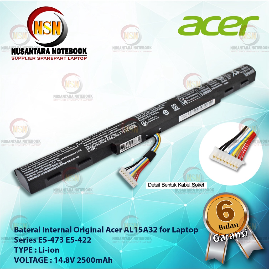 Baterai Internal Original Acer AL15A32 for Laptop Series E5-473 E5-422