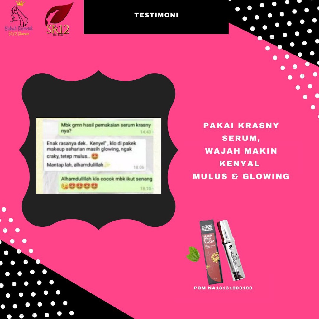 Krasny Serum SR12 - Serum Pencerah Kulit Kering dan Kusam