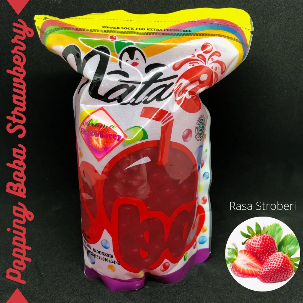 

Popping Boba Strawberry 500g / Jelly Mutiara