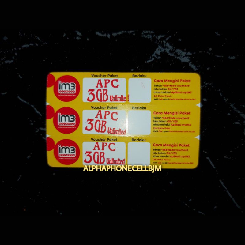 VOUCHER INDOSAT 3GB UNLIMITED