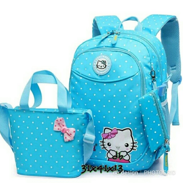 Ransel Bagpack 3 in 1 Hello kitty