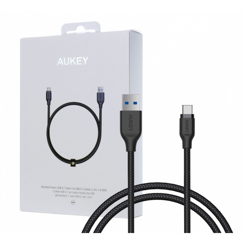 Aukey Kabel Data CB-AC1 USB-C Charge &amp; Sync Cable (1.2M) Original - Garansi Resmi