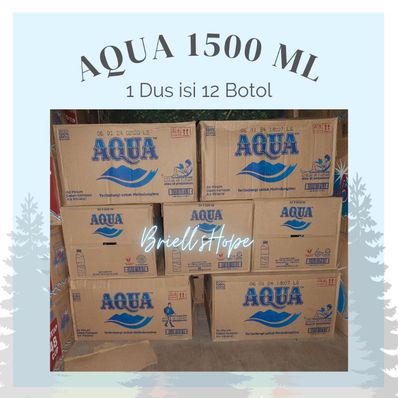 

GO Aqua Botol 1500 mL/1.5 Ltr Isi 12 Botol 1 Dus GRAB ONLY