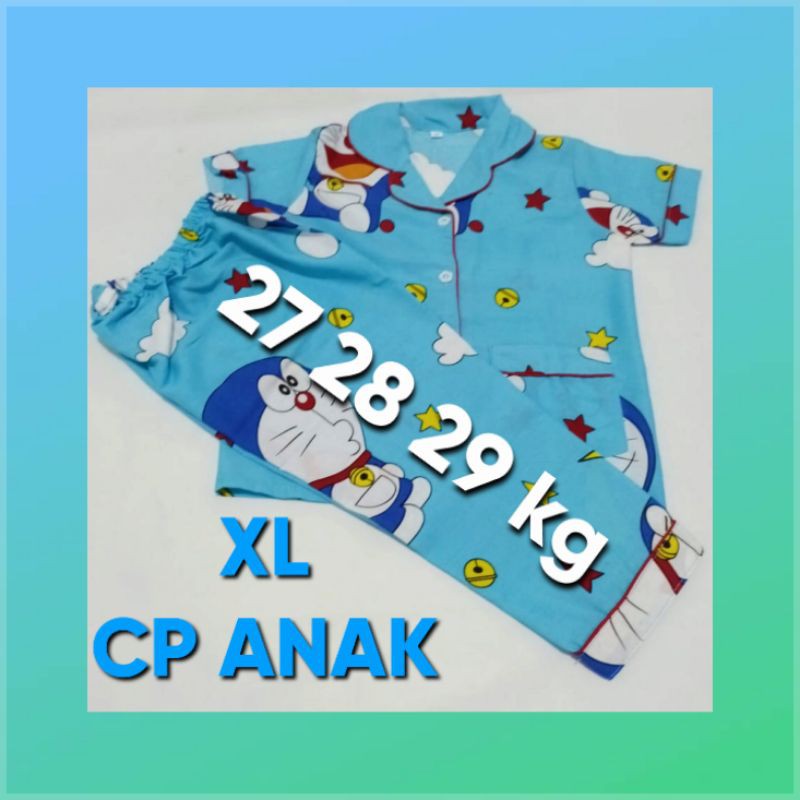 PIYAMA ANAK DAN IBU MOTIF DORA LONCENG NEVI DAN BIRU