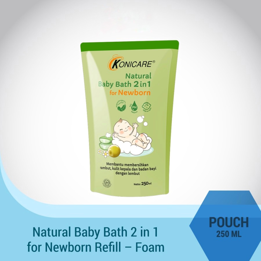 Konicare Natural Baby Bath 2 in 1 for Newborn 250 ml Refill