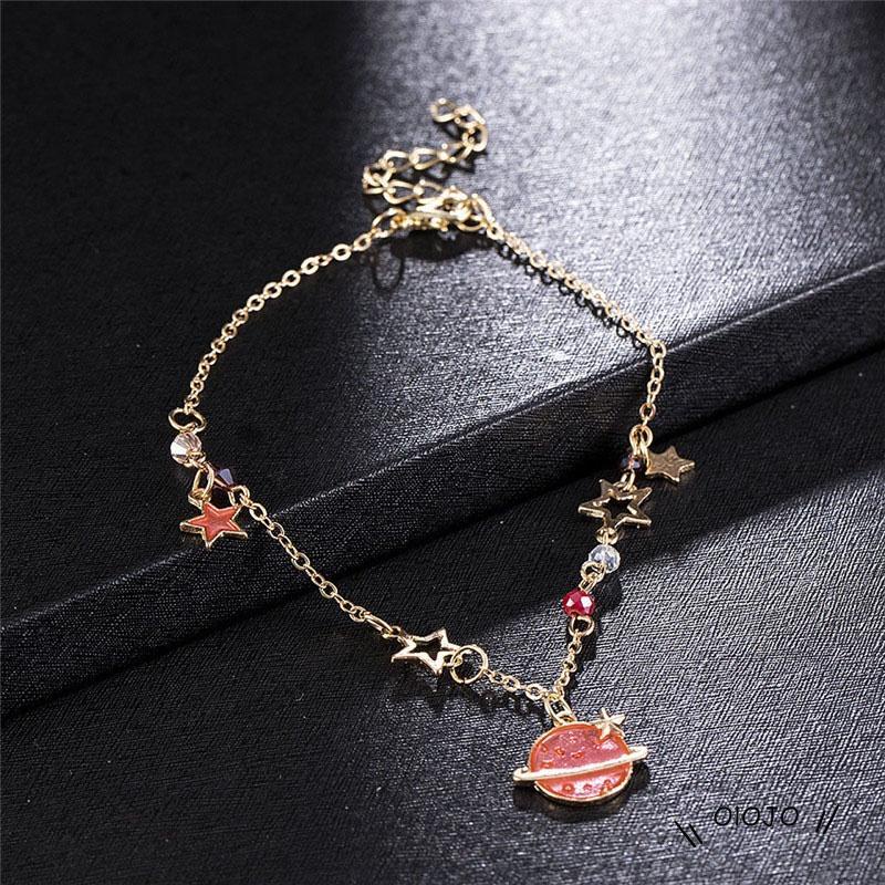 Fashion Sweet Dream Planet Bintang Berujung Lima Gelang Liontin Semua Pertandingan Wanita - ol