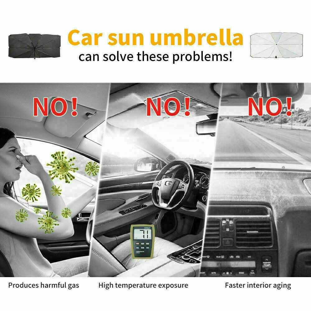 Payung Pelindung Anti Panas Mobil Kaca Depan / Umbrella Sunshade