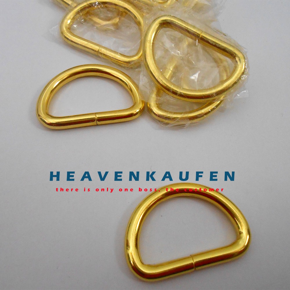 Ring D Tas 3 cm Bagus Tebal 4,5 mm Warna Gold