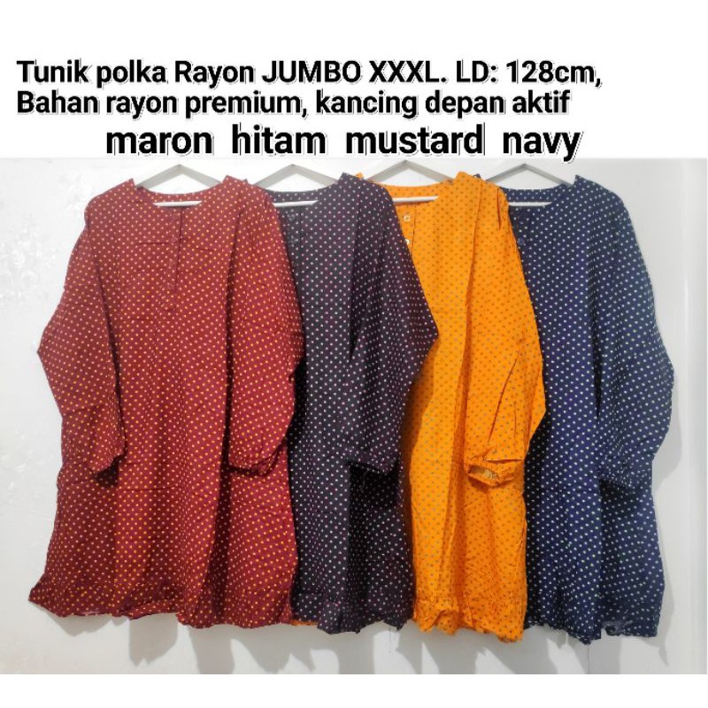 polka tunik jumbo XXXL