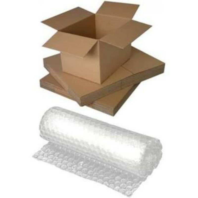 

Tambahan Packing Bubble warp + Kardus