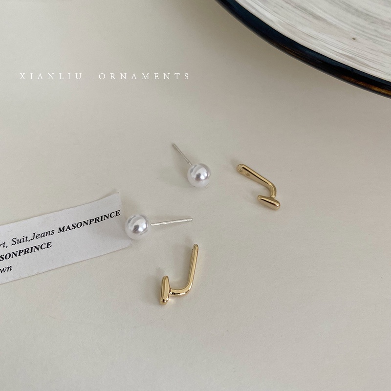 Anting Stud Hias Mutiara Untuk Wanita